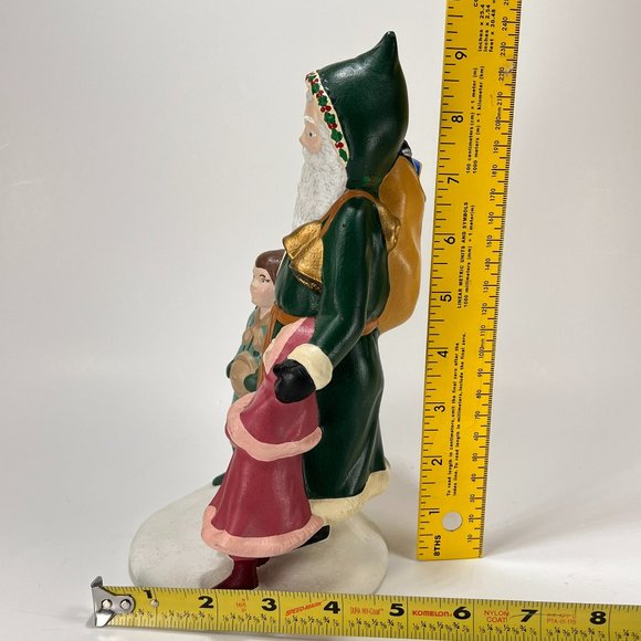 Vtg Old World Santa Claus Provincial Mold Hand Painted Ceramic 90s Christmas - Picture 13 of 14